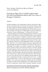 Damage to Paper Due to Visible Light Irradiation and