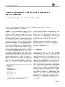 Wideband high-isolation SPDT RF switch in 0.18