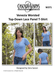 Venezia Worsted Top-Down Lace Panel T-Shirt