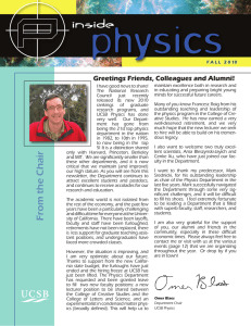 Fall 2010.indd - Physics - University of California, Santa Barbara