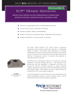 ICP® Strain Sensors ICP® Strain Sensors