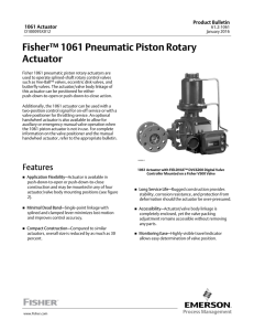 Fisher™ 1061 Pneumatic Piston Rotary Actuator