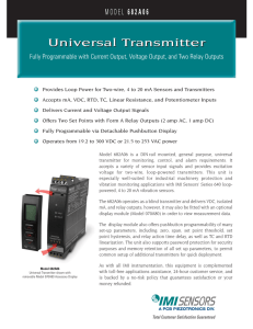 Universal Transmitter Universal Transmitter