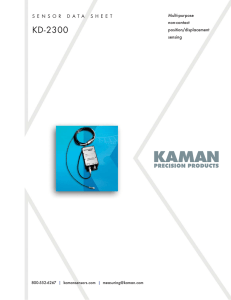 Kaman KD-2300 data sheet - Kaman Precision | Position sensors