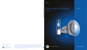 Lamp product catalogue 2012