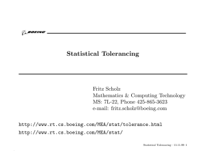 Statistical Tolerancing