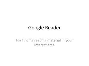 Google Reader - Ginger Mayerson