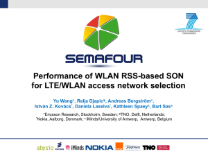 Performance of WLAN RSS-based SON for LTE