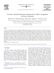 Toward a decision-theoretic framework for affect