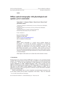 Diffuse optical tomography with physiological and spatial a priori