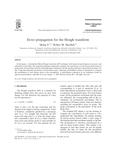 Error propagation for the Hough transform