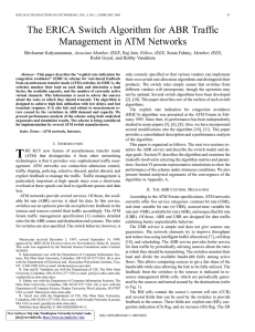 The ERICA switch algorithm for ABR traffic management in ATM