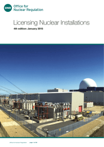 Licensing Nuclear Installations