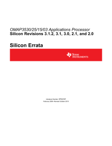 OMAP3530/25/15/03 Applications Processor