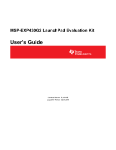 LaunchPad MSP-EXP430G2 User Manual