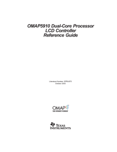 OMAP5910 Dual-Core Processor LCD Controller Reference Guide