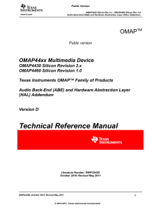 OMAP44xx Technical Reference Manual