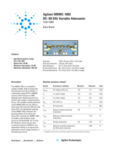 Agilent HMMC-1002 DC–50 GHz Variable Attenuator