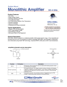 Monolithic Amplifier DC-4 GHz