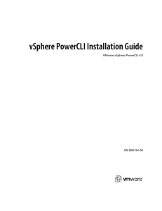 vSphere PowerCLI Installation Guide