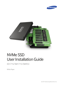 NVMe SSD User Installation Guide