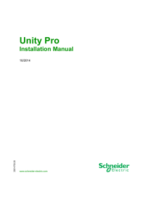 Unity Pro - Installation Manual - 10/2014