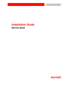 Novell Service Desk 7.0.3 Installation Guide