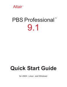 PBS Professional Quick Start Guide