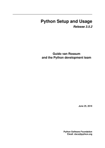 Python Setup and Usage