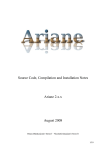 Compiling and installing the Ariane application