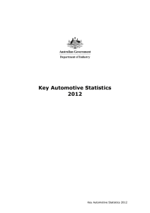 Key Automotive Statistics 2012 - Department of Industry, Innovation