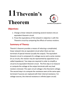 11Thevenin`s Theorem Objectives