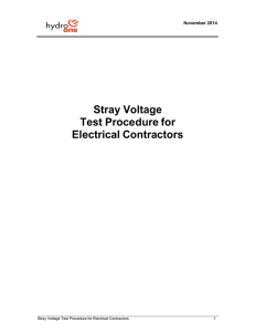 Stray Voltage Test Procedure for Electrical Contractors