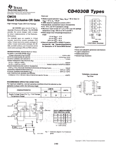 CD4030 device data sheet