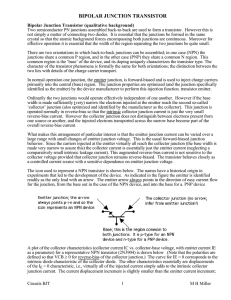 BIPOLAR JUNCTION TRANSISTOR