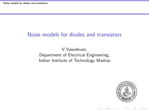 Noise models for diodes and transistors