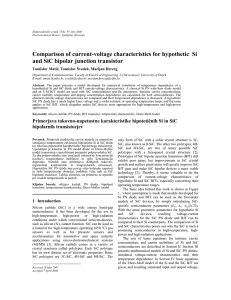 Comparison of current-voltage characteristics for hypothetic Si and