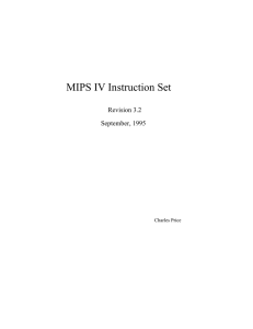 MIPS IV Instruction Set