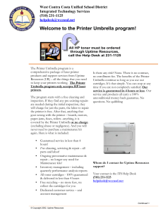 Welcome to the Printer Umbrella program!