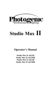 StudioMax II Manual