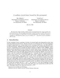 A uniform circuit lower bound for the permanent