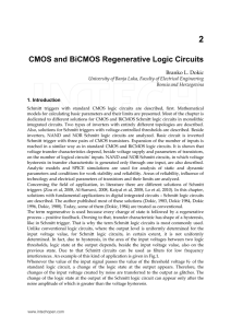 CMOS and BiCMOS Regenerative Logic Circuits