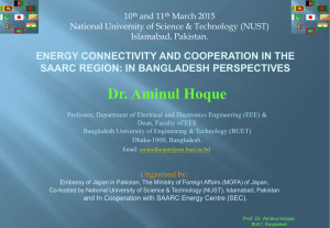 Dr. Aminul Hoque - SAARC Energy Centre