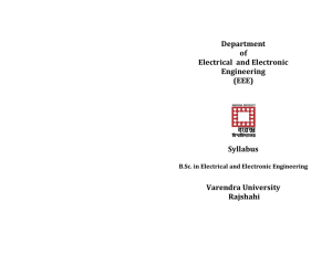 Department of Electrical and Electronic Engineering (EEE) Syllabus