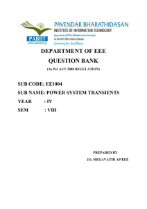 DEPARTMENT OF EEE QUESTION BANK