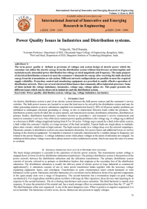 Power Quality Issues in Industries and Distribution systems.