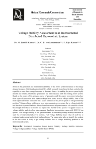 Voltage Stability Assessment in an Interconneted Distributed