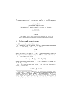 Projection-valued measures and spectral integrals