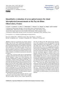 Quantitative evaluation of seven optical sensors for cloud