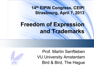 Topic 18: Freedom of Expression and Trademarks: Parody